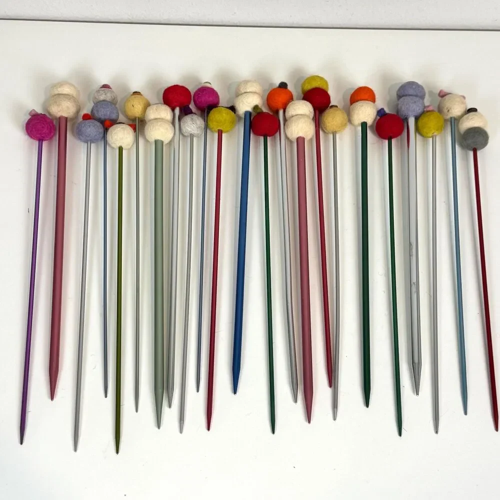 Handmade Felted Flower Bouquet 23 Stems Multicolor 14”